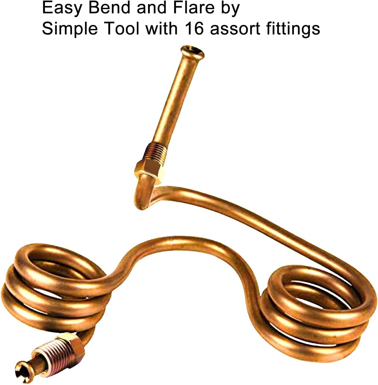 Muhize Upgraded Brake Line Tubing Kit – 25 Ft. of 3/16 Copper Coated Flexible Tu