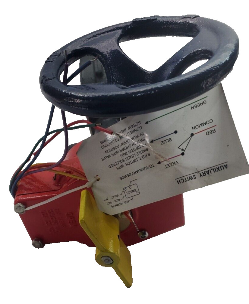 NEW NIBCO WD-3510-8 WAFER STYLE BUTTERFLY VALVE 4″ GEAR OP W/ SWITCHES 250PSI
