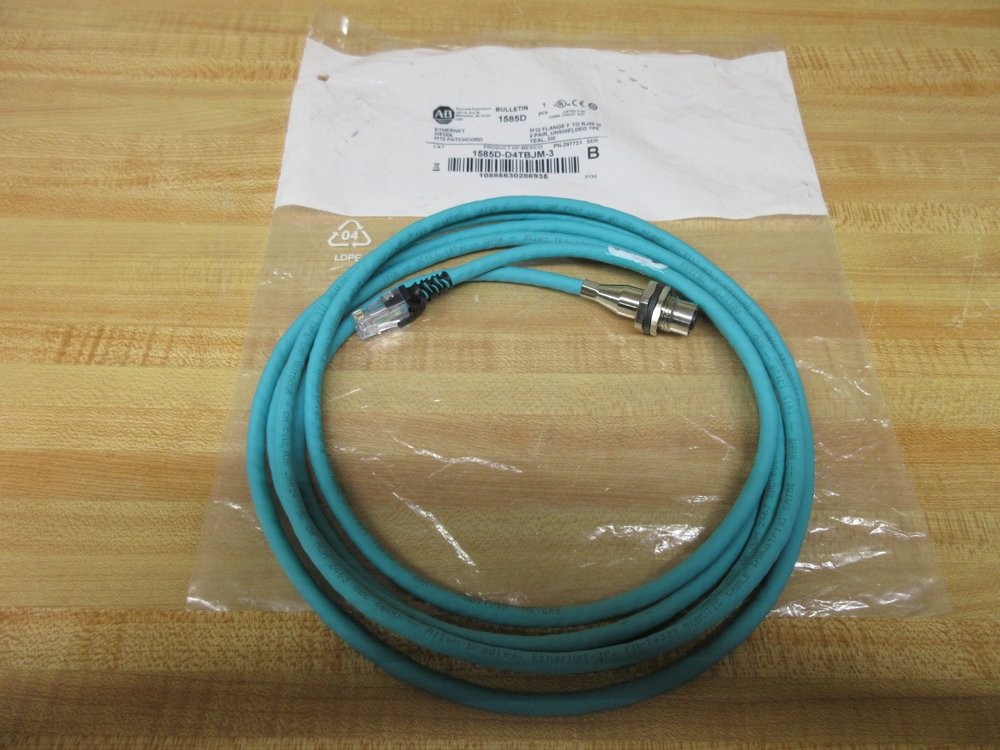 Allen Bradley 1585D-D4TBJM-3 Double Ended Cordset 1585DD4TBJM3