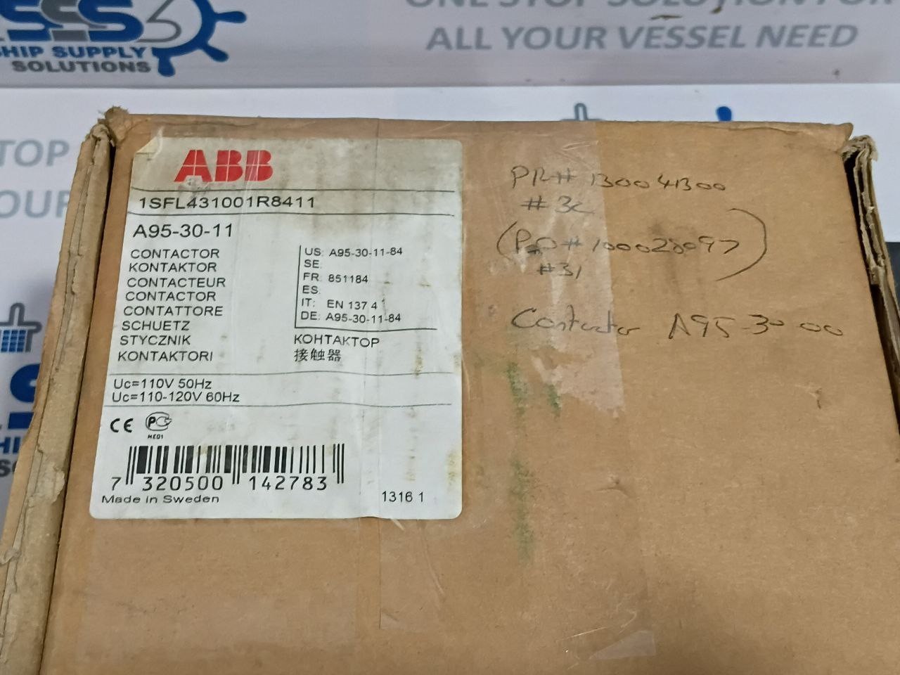 ABB A95-30-11 Contactor 1SFL431001R8411 Voltage 110V 50Hz 110-120V 60Hz