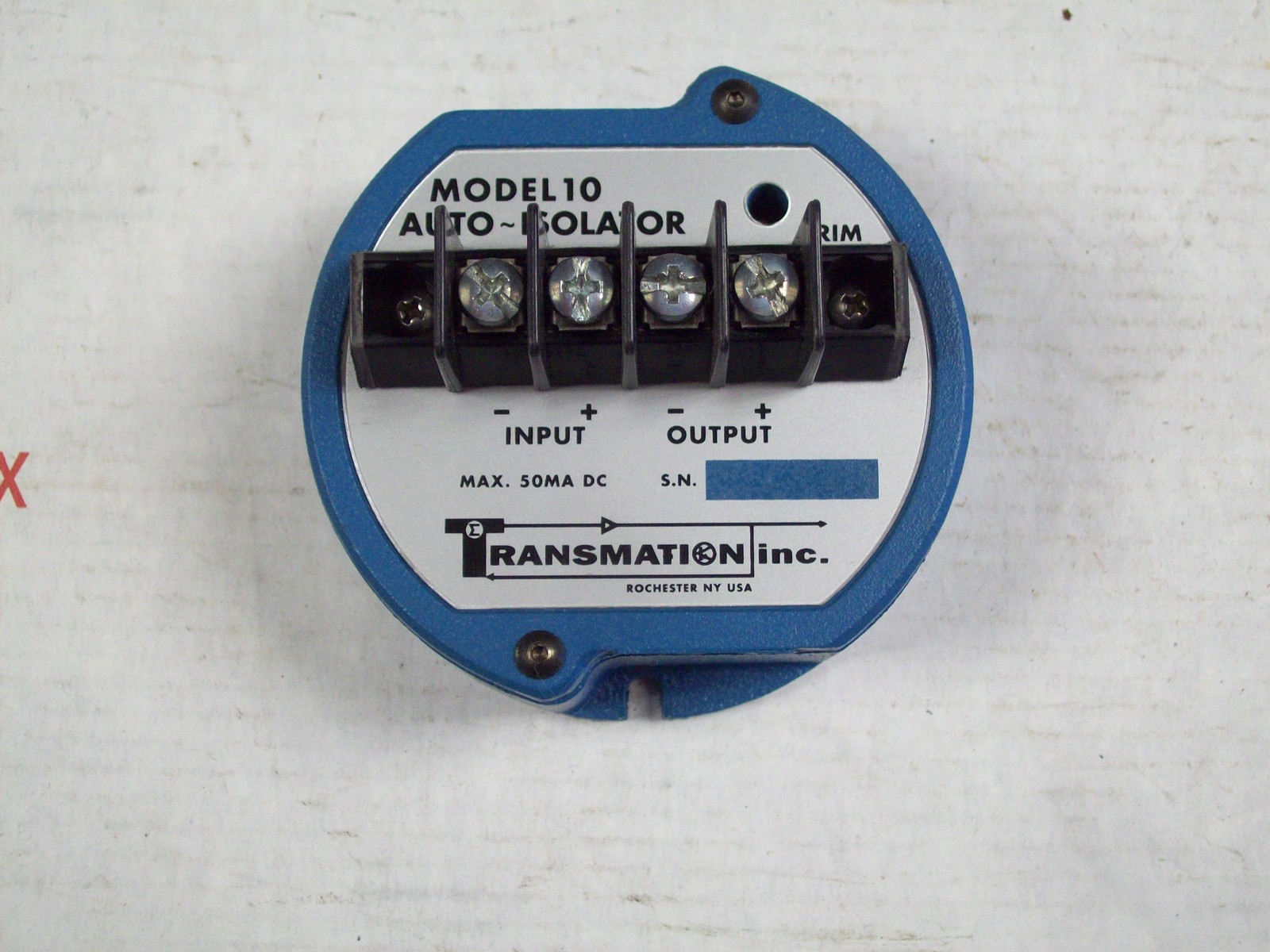 “LOT OF 2” TRANSMATION INC. MODEL 10 AUTO ISOLATOR MAX. 50MA DC