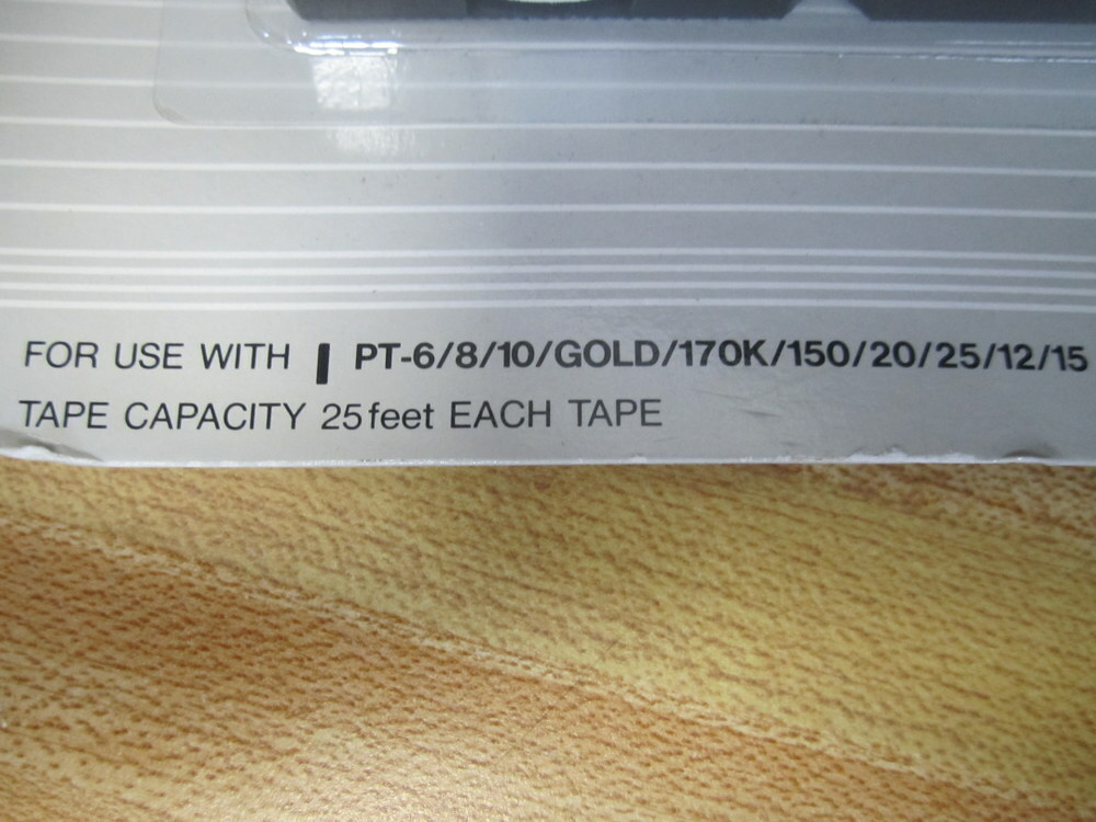Brother TC-12 Tape Cassette TC12 Blue On Clear (Pack of 2)