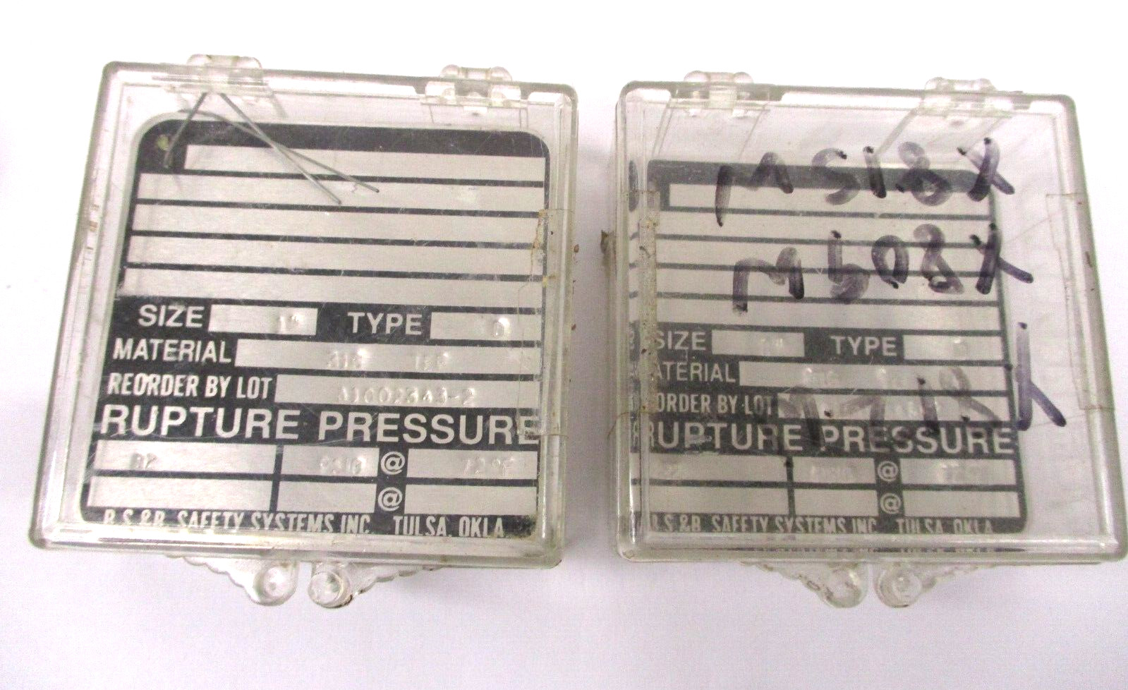 BS&B Type D 1″ Rupture Disks 82 PSIG @ 72°F 316 TEF A6605PA
