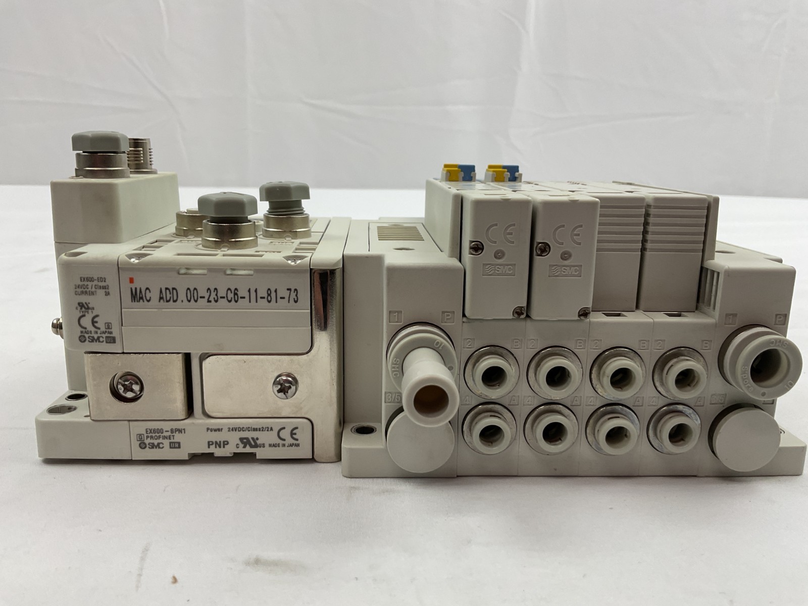 SMC ProfiNet EX600-SPN1 4 Slot Serial Transmission System SY5300T-5NZF1 Solenoid