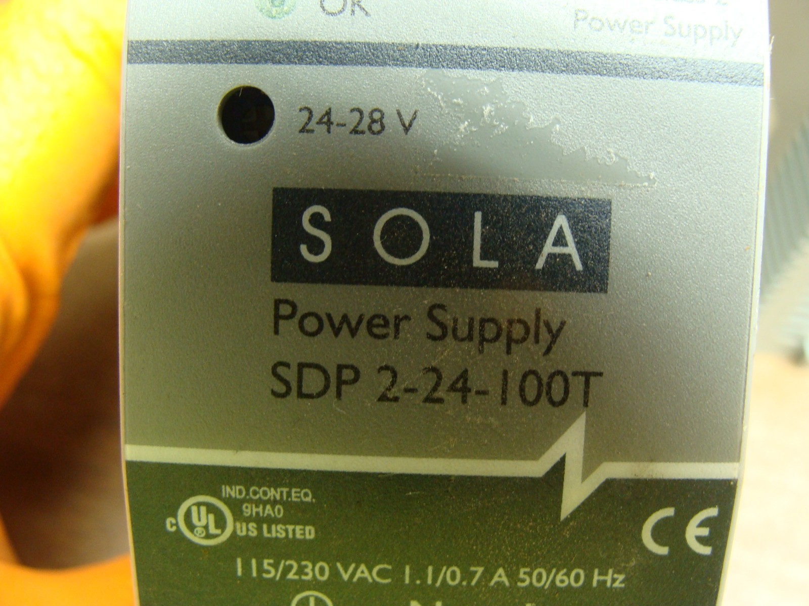 LOT OF 2 SOLA AC TO DC SWITCHING POWER SUPPLIES SDP 2-24-100T OUT: 24VDC / 2.1A