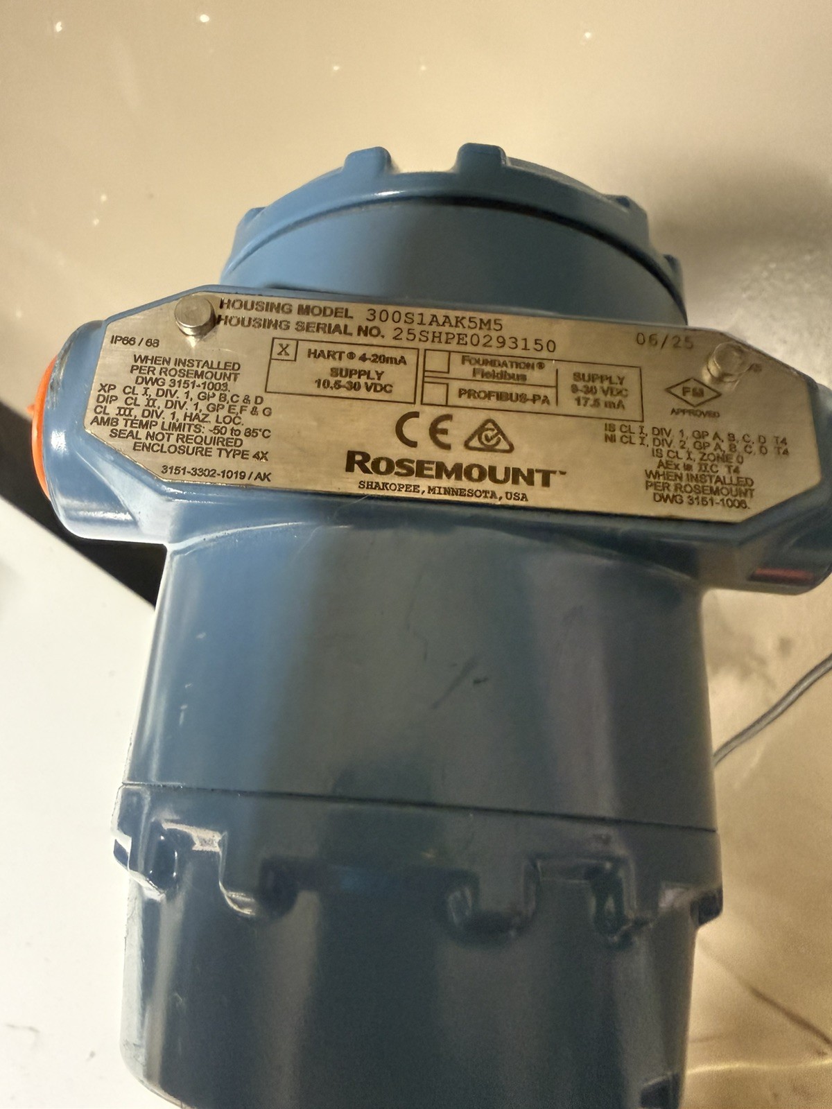 EMERSON ROSEMOUNT PRESSURE TRANSMITTER 300S1AAK5M5