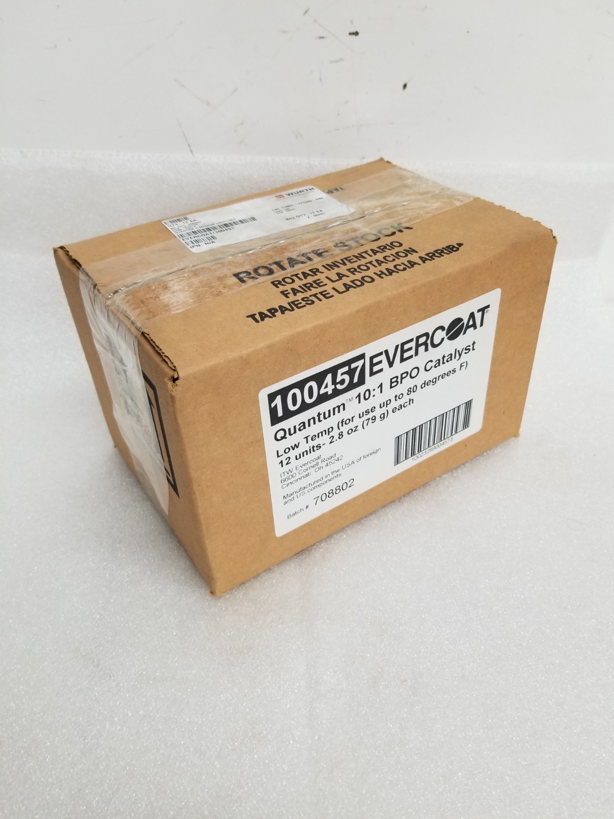 EVERCOAT 100457 Quantum 10:1 BPO Catalyst Low-Temp Paste 2.8Oz Tube 12/Box