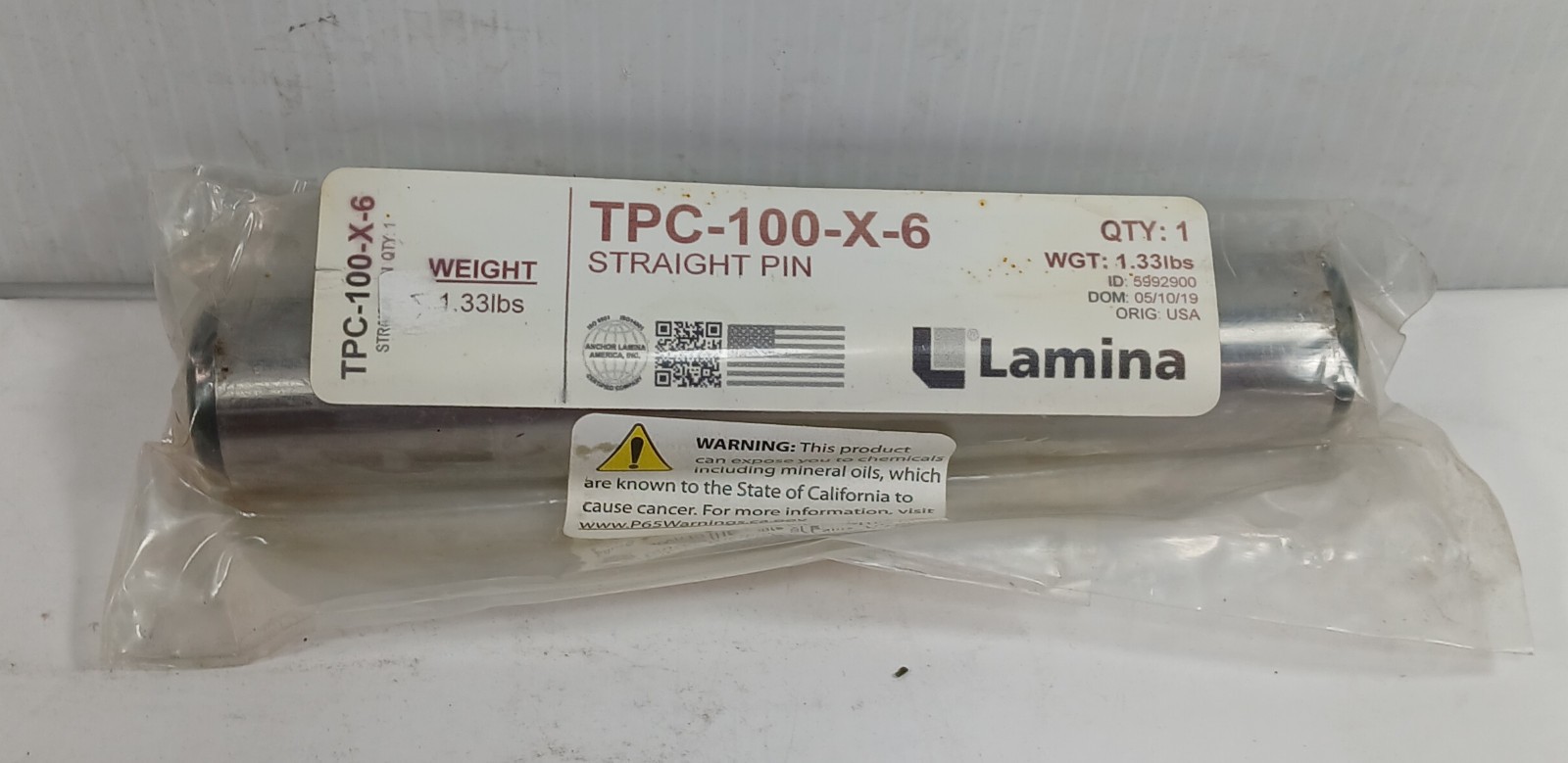 1 NEW LAMINA TCP-100-X-6 STRAIGHT PIN NNB ***MAKE OFFER***
