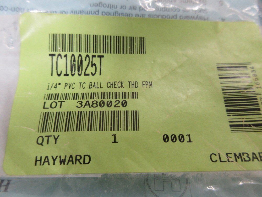 Hayward TC10025T 1/4″ Ball Check