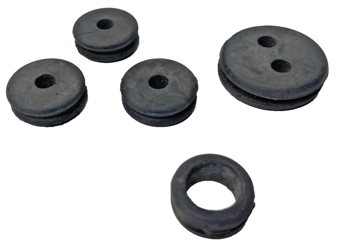 Mixed Lot of 5 Rubber Grommets for Sheet Metal