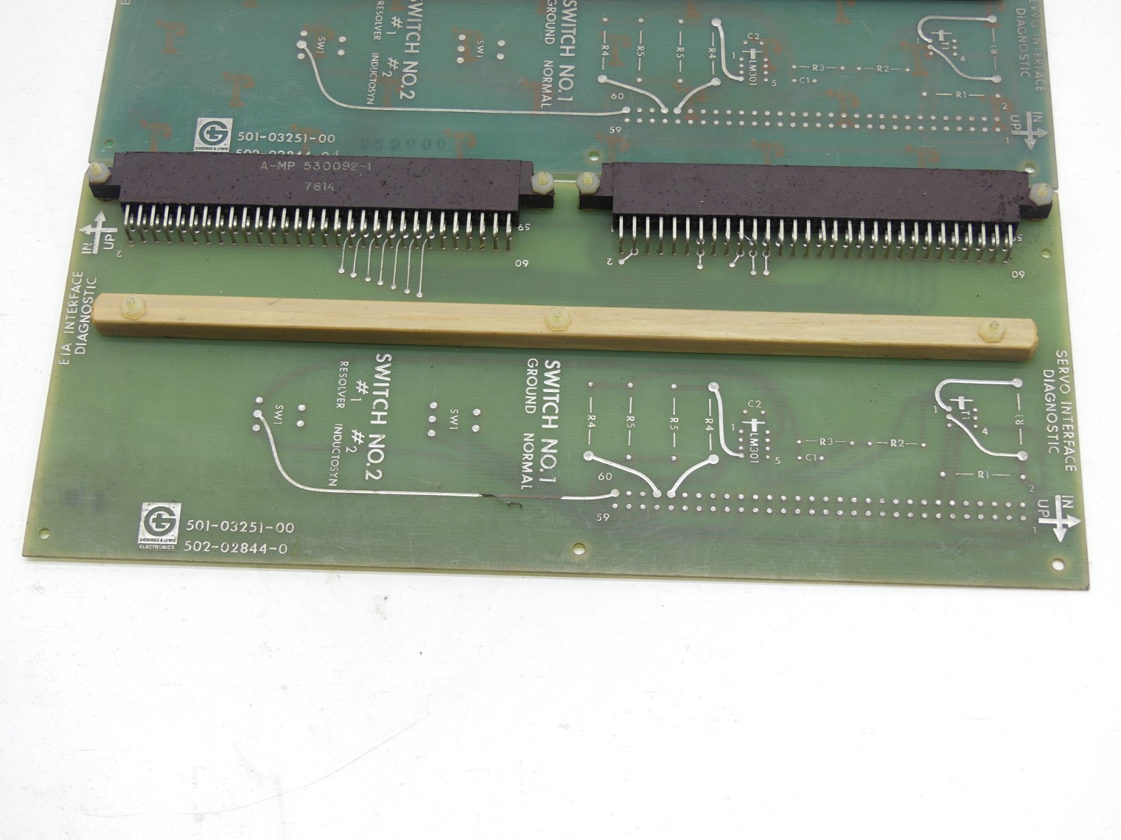 (Set of 3) Giddings & Lewis 501-03251-00 502-02844-0 Servo Interface Diagnostic