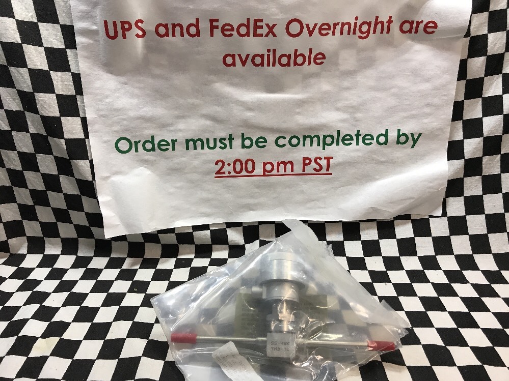 SWAGELOK Bellows Sealed Valve 1/4″ Tube, SS-4BK-TH3-1C, #130Z33 Box A