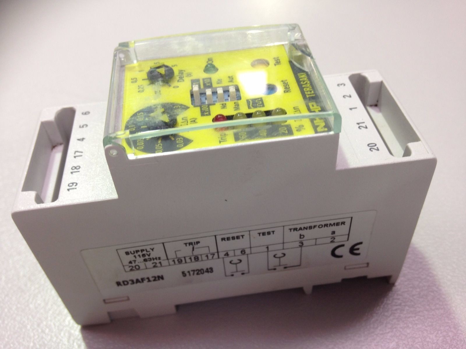 NHP Terasaki RD3AF12N Earth Leakage Relay Delta Din 2 Pole A115V 0,03-30A RD3A
