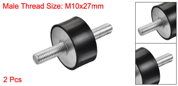2pcs M10 Rubber Mounts Male Shock Absorber for Motor Generator 40mm x 20mm