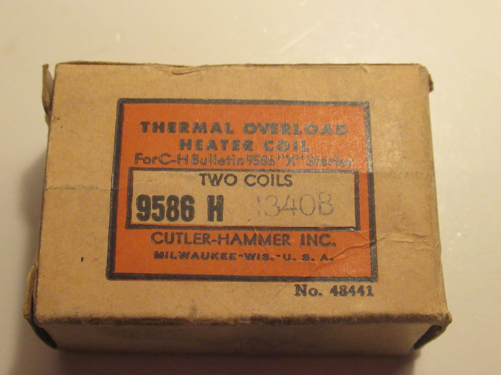 (BOX OF 2) CUTLER HAMMER H1340B H 1340B OVERLOAD RELAY HEATER NEW