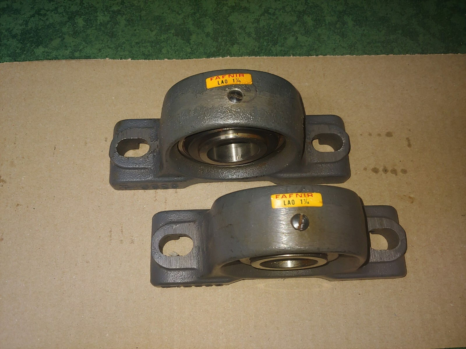 (2) Fafnir Pillow Block Bearings LAO 1-7/16″ No Locking Collar (22541-Cart6)