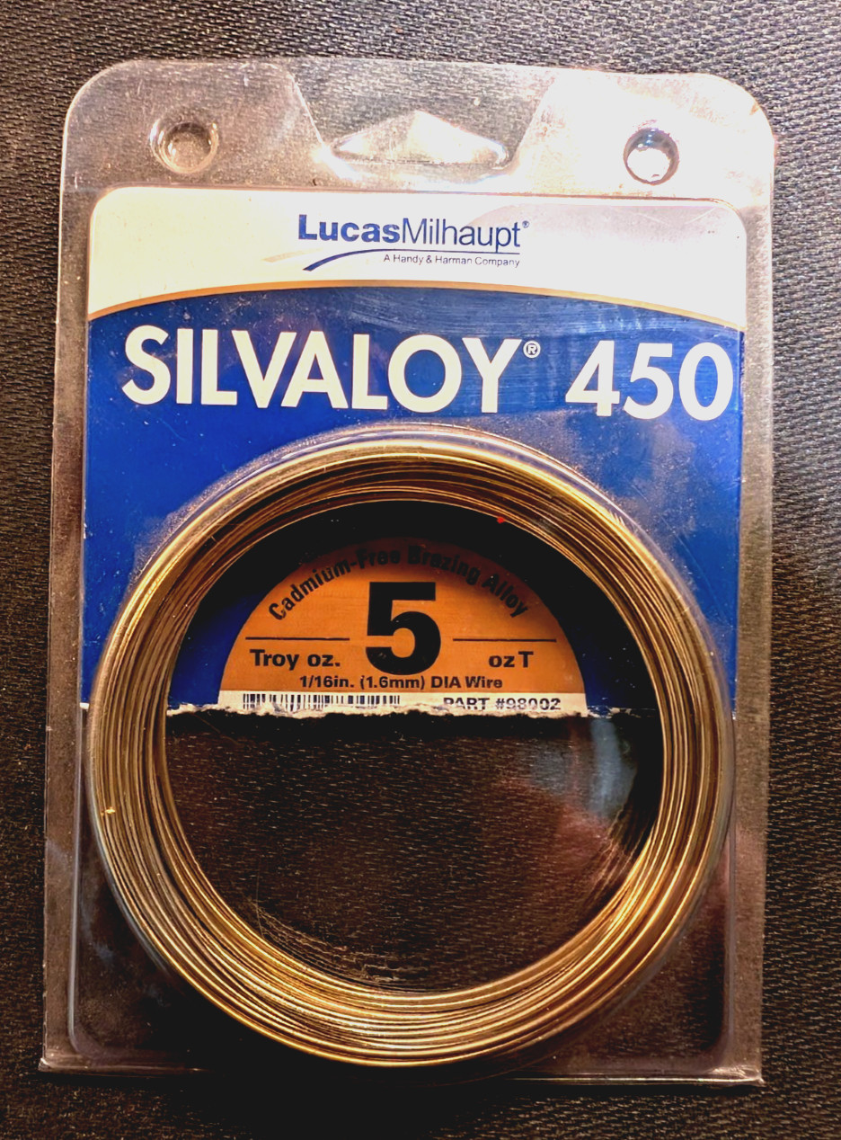Lucas Milhaupt Silvaloy 450 45 % Silver Solder 5 Ounce Brazing Alloy