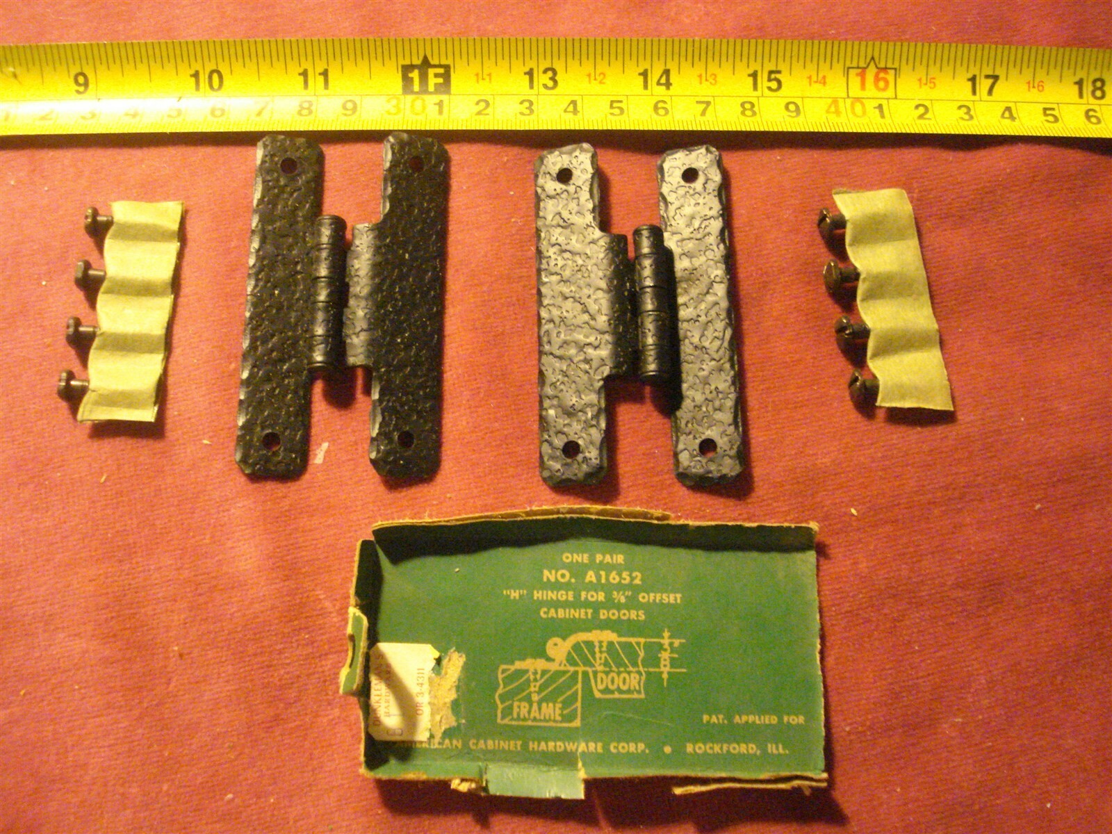 (2917.) “H” Hinge for Cabinet Doors 3/8″ Offset