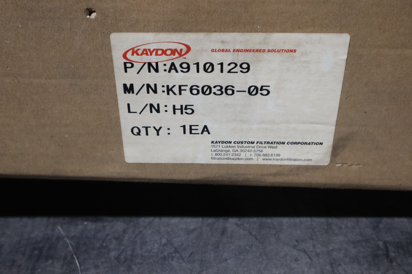 KAYDON A910129 M/N: KF6036-05 – NEW IN BOX – STOCK GF1151