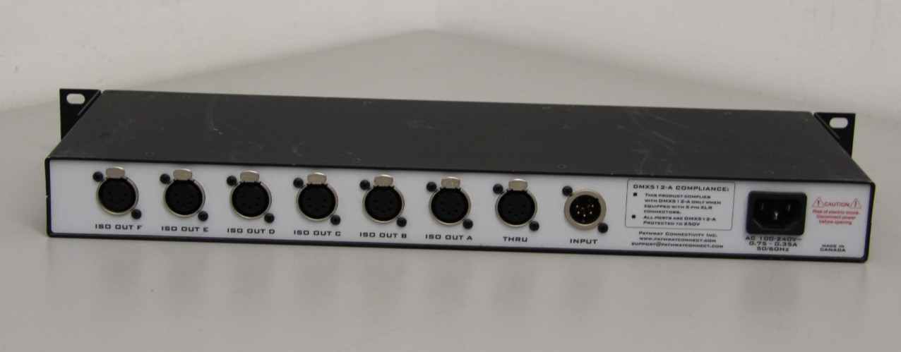 Pathway DMX Repeater Six Port Rack Mount DMX512 Splitter 8895