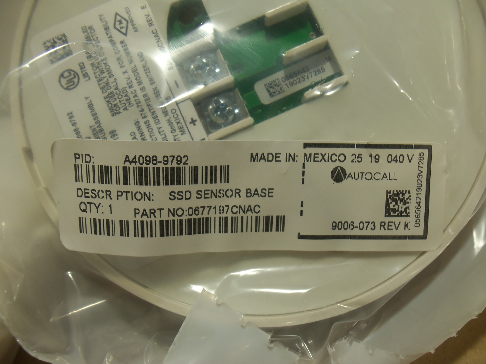New Box of 8 Simplex A4098-9792 SSD Sensor Base 0677197CNAC