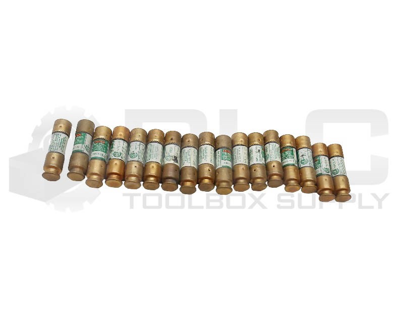 LOT OF 17 BUSSMANN FRN-R-20 DUAL ELEMENT FUSE 20A 250VAC