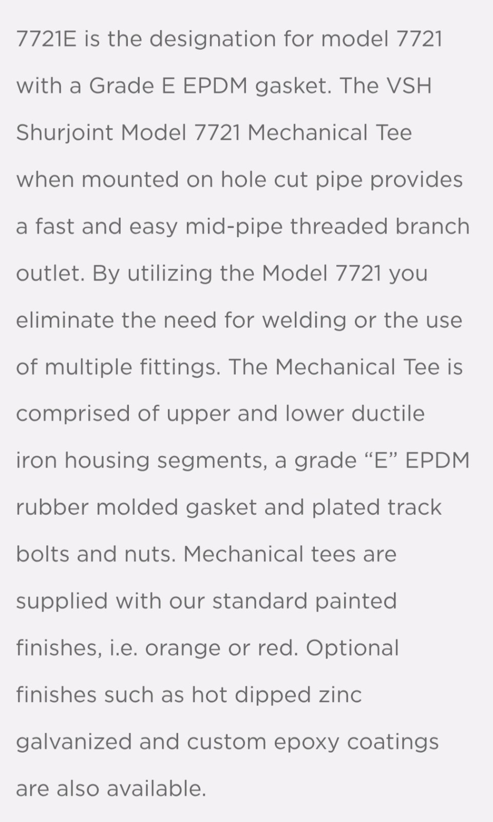 4″ X 2-1/2″ GALVANIZED MECHANICAL TEE MODEL: 7721 BRAND NEW ( ON SALE DAY)