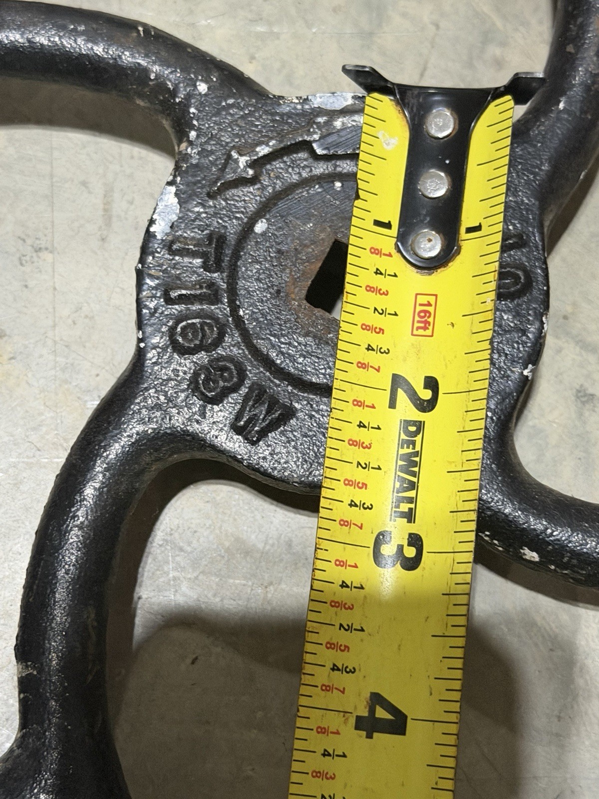 Vintage Industrial Cast Iron ? Valve Hand Wheel Steam Punk Open Crank KKM T163W