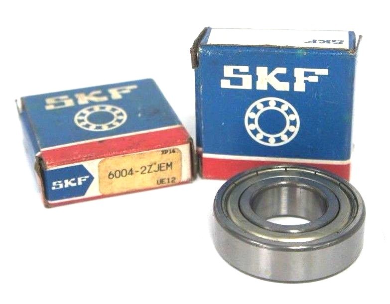 LOT OF 2 NIB SKF 6004-2ZJEM SINGLE ROW BALL BEARINGS 60042ZJEM