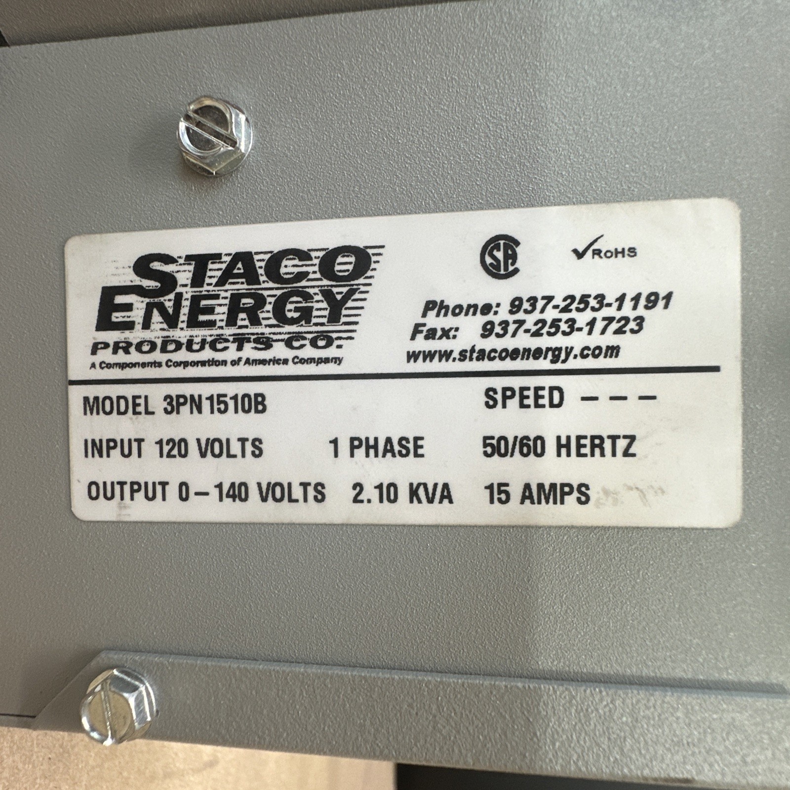 NEW NO BOX- STACO Energy 3PN1510B 120V, 0-140V 15A 2.10KVA || FAST SHIPPED 🇺🇸