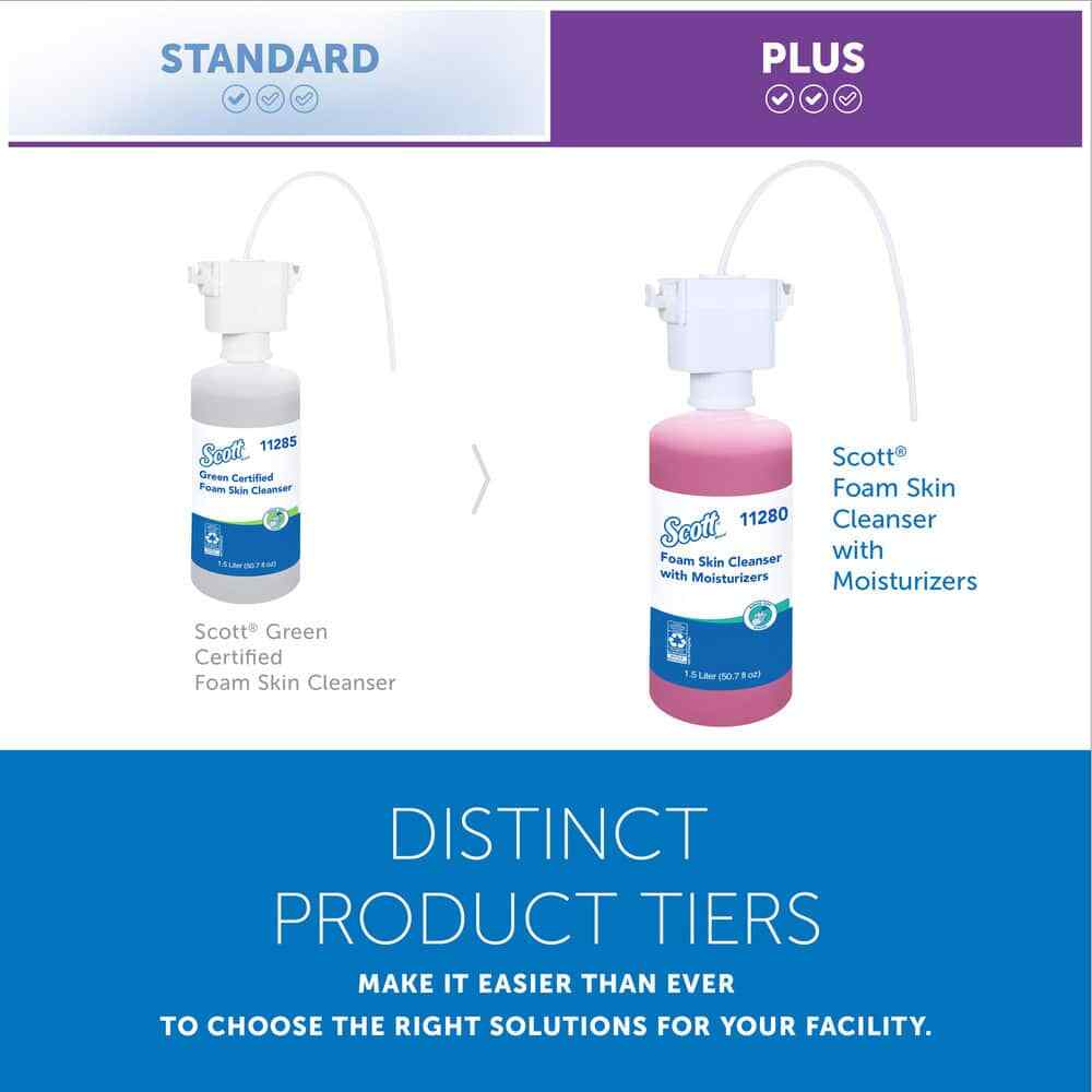 2 Pack Scott Hand Cleaner: 1,500 mL Dispenser Refill, Foam, Pink, Floral Scent