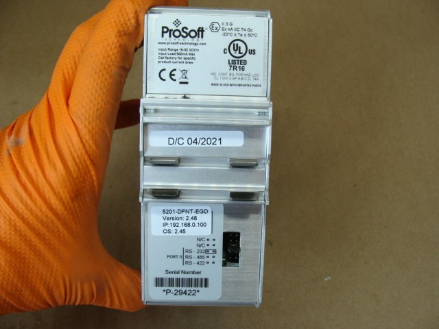 PROSOFT PROLINX PROTOCOL GATEWAY ETHERNET/IP 5201-DFNT-EGD