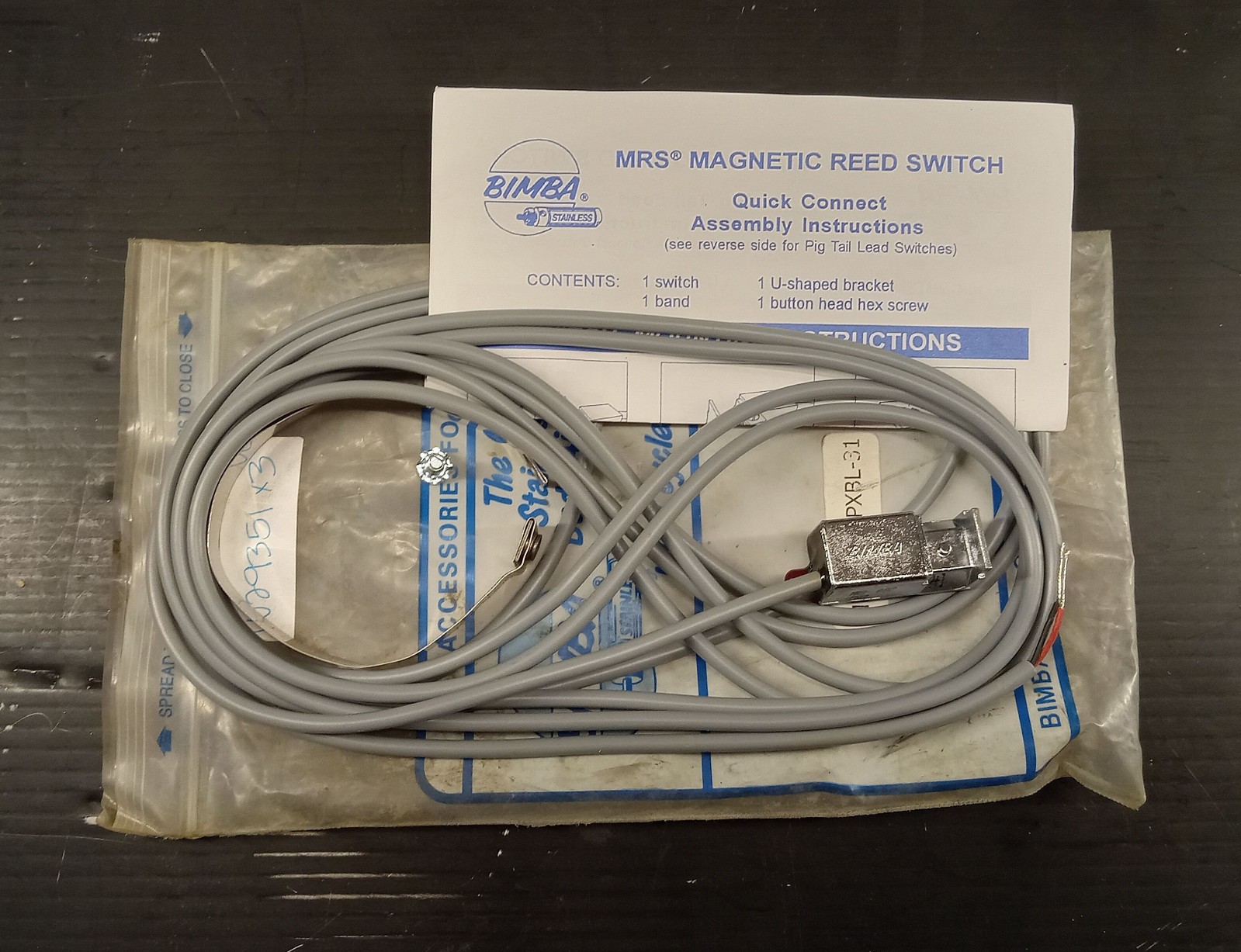 1 NEW BIMBA MRS-.087-PXBL-31 MAGNETIC REED SWITCH NNB ***MAKE OFFER***