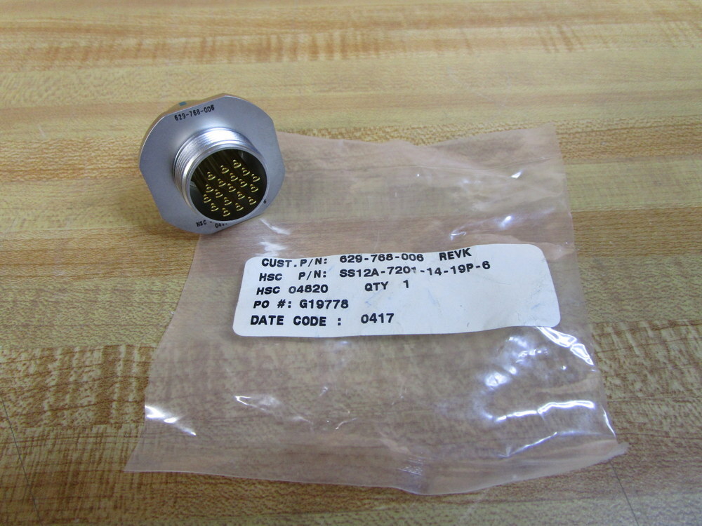 HSC SS12A-7201-14-19P-6 Connector Plug 629-768-006