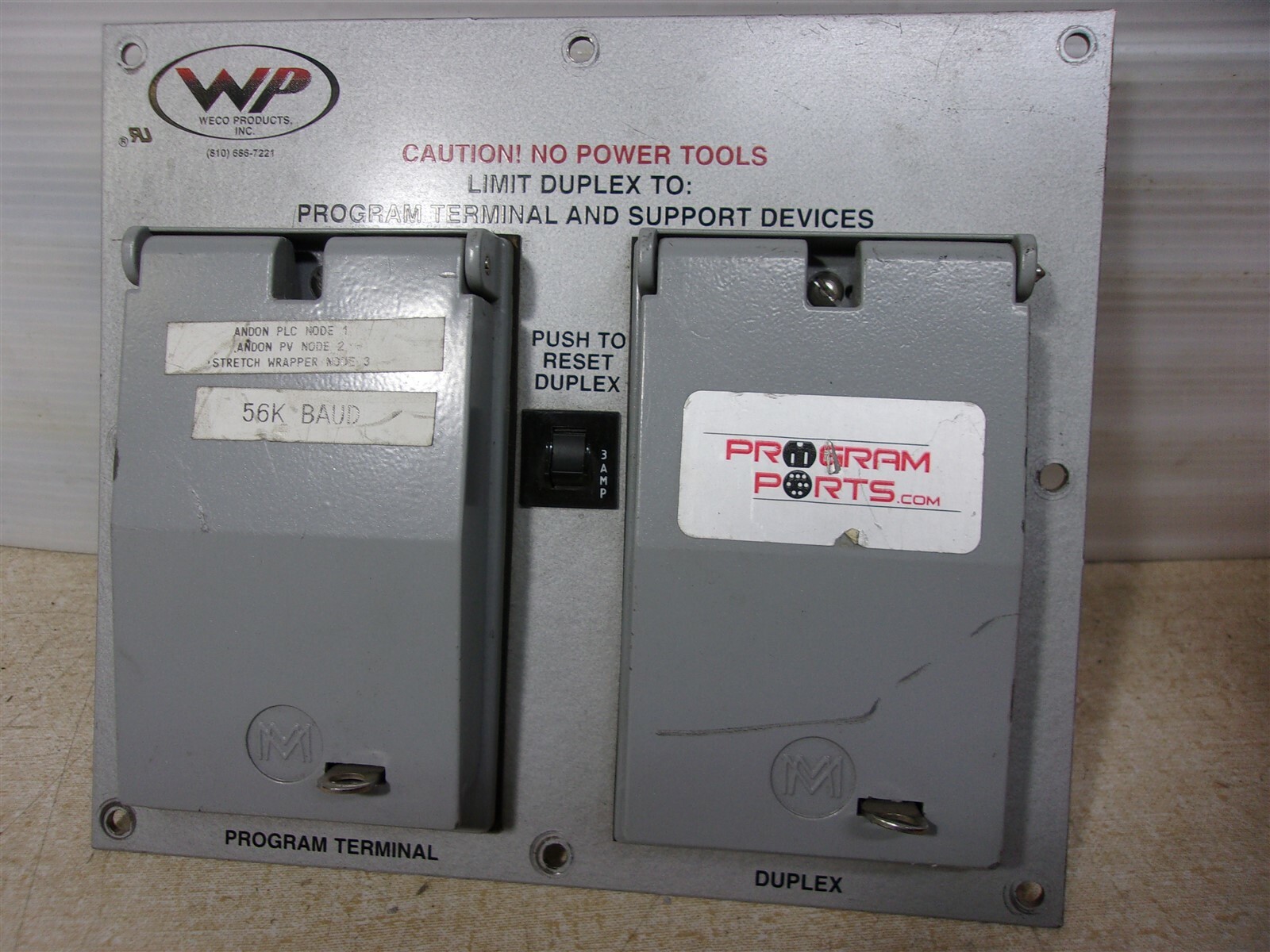 Weco Products E186720 Program Terminal Panel *FREE SHIPPING*