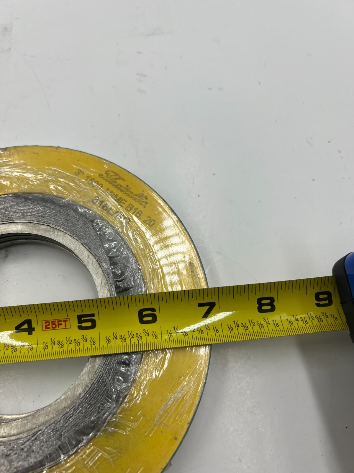 QTY 4 Flexitallic Spiral Wound Gasket 3″ 1500 ASME B16.20 316L/FG Yellow