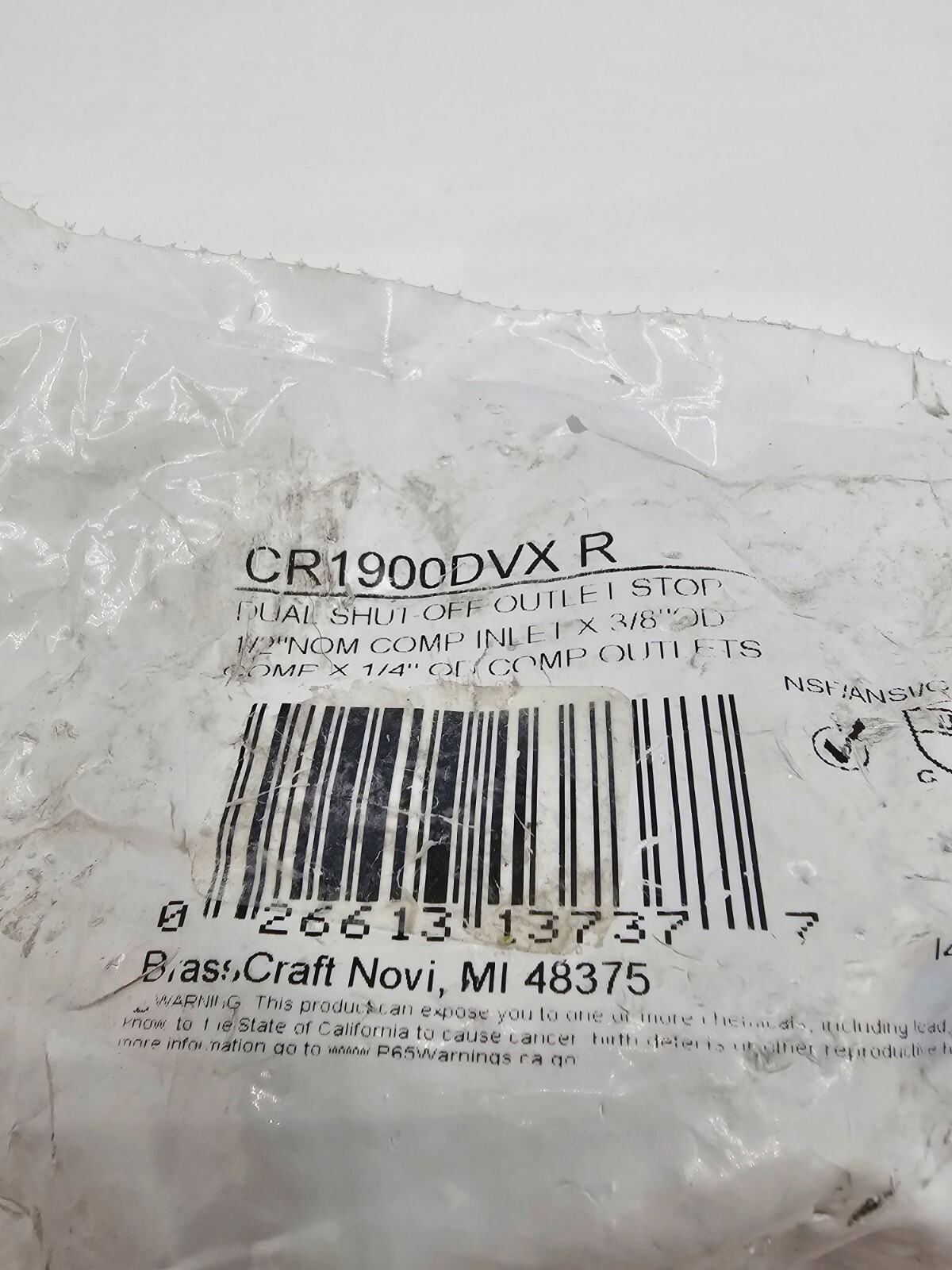 (QTY2) BrassCraft CR1900DVX R Dual Shut Off Outlet Stop 1/2″NOM x 3/8″OD x 1/4″