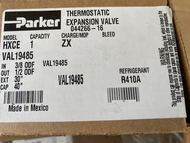Parker VAL19485 3/8×1/2 1 Ton ODF Expansion