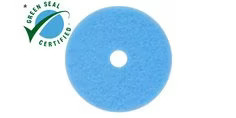 3M Hi-Performance Burnish Pad 3050, 21 in, 5/Case, Sky Blue, Polyester