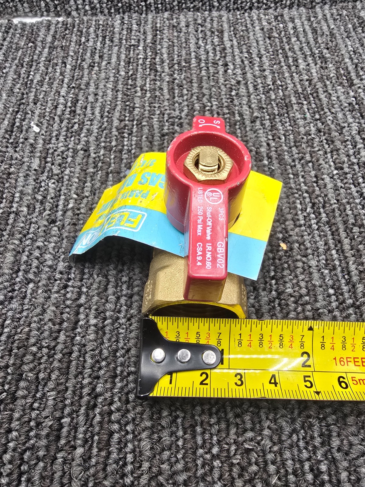 (QTY 3) Flextron FTGV-34F34F Gas Ball Valve 3/4″ FIP x 3/4″ FIP