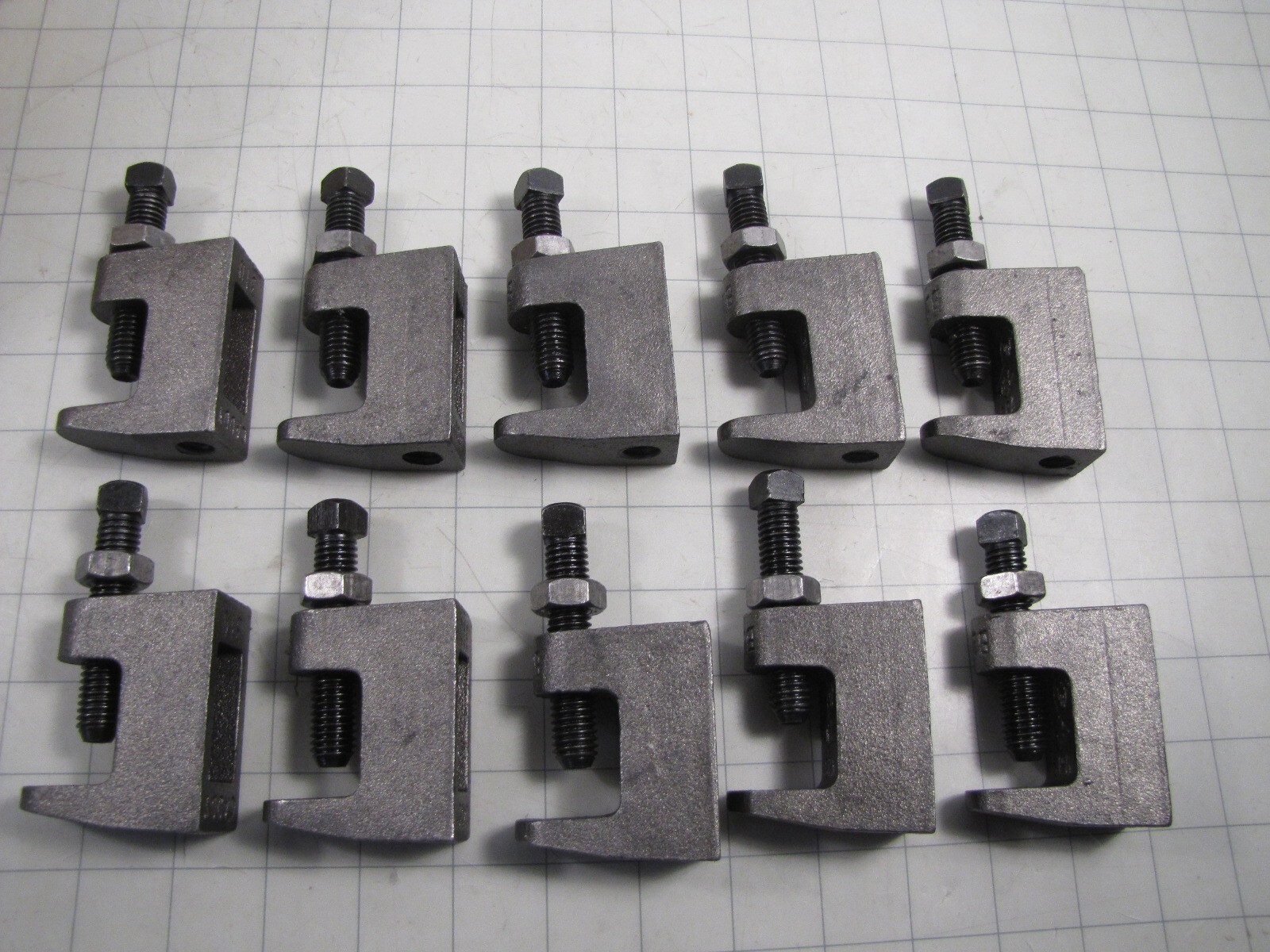 10-pk Caddy 310 Universal Beam Clamp Thick Flange for 1/2″ Rod 1-1/4″ Max Flange