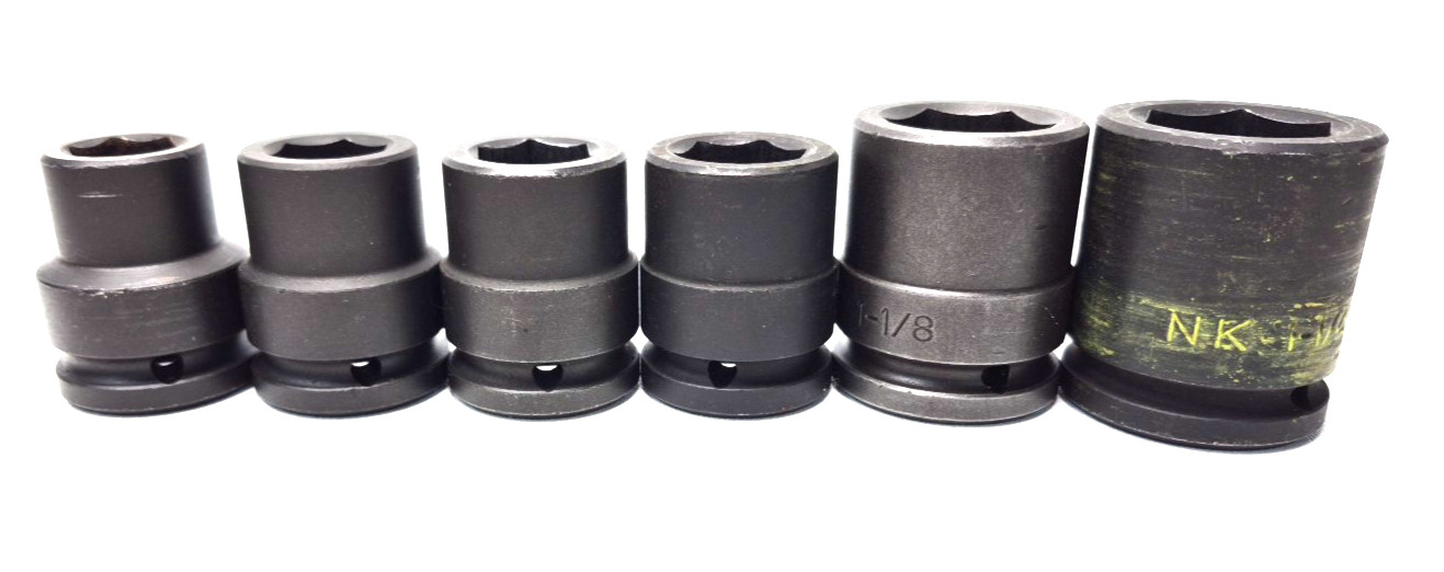 Facom 6-PT Impact Socket Set, 3/4″ – 1-5/8″, 3/4″Drive , NK.500U, Used