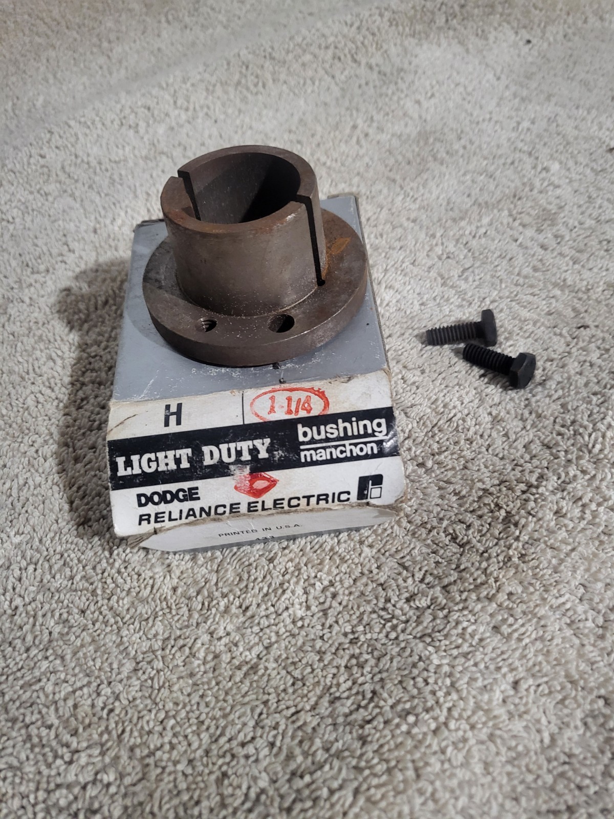 DODGE/RELIANCE Electric H 1-1/4 inch Split BUSHING Light Duty NEW OLD STOCK NOS