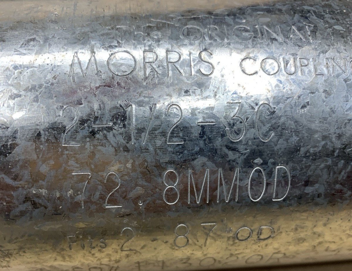 MORRIS 2-1/2-3C COMPRESSION COUPLING 72.8MMOD FITS 2.870 OD (SET OF 2) *NEW*