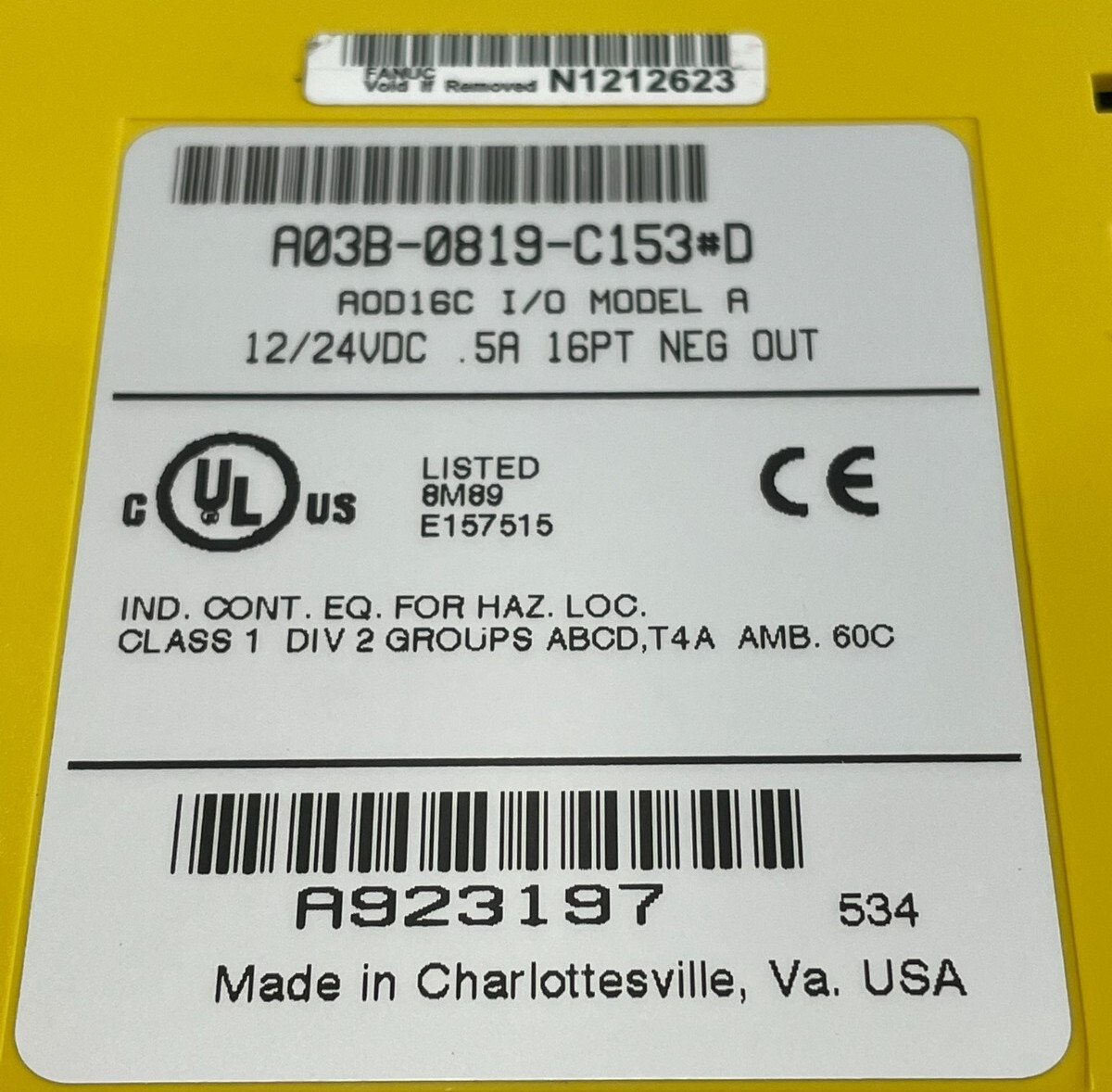 NEW FANUC A03B-0819-C153#D INTERFACE MODULE 12/24VDC 5A 16PT A03B0819C153D