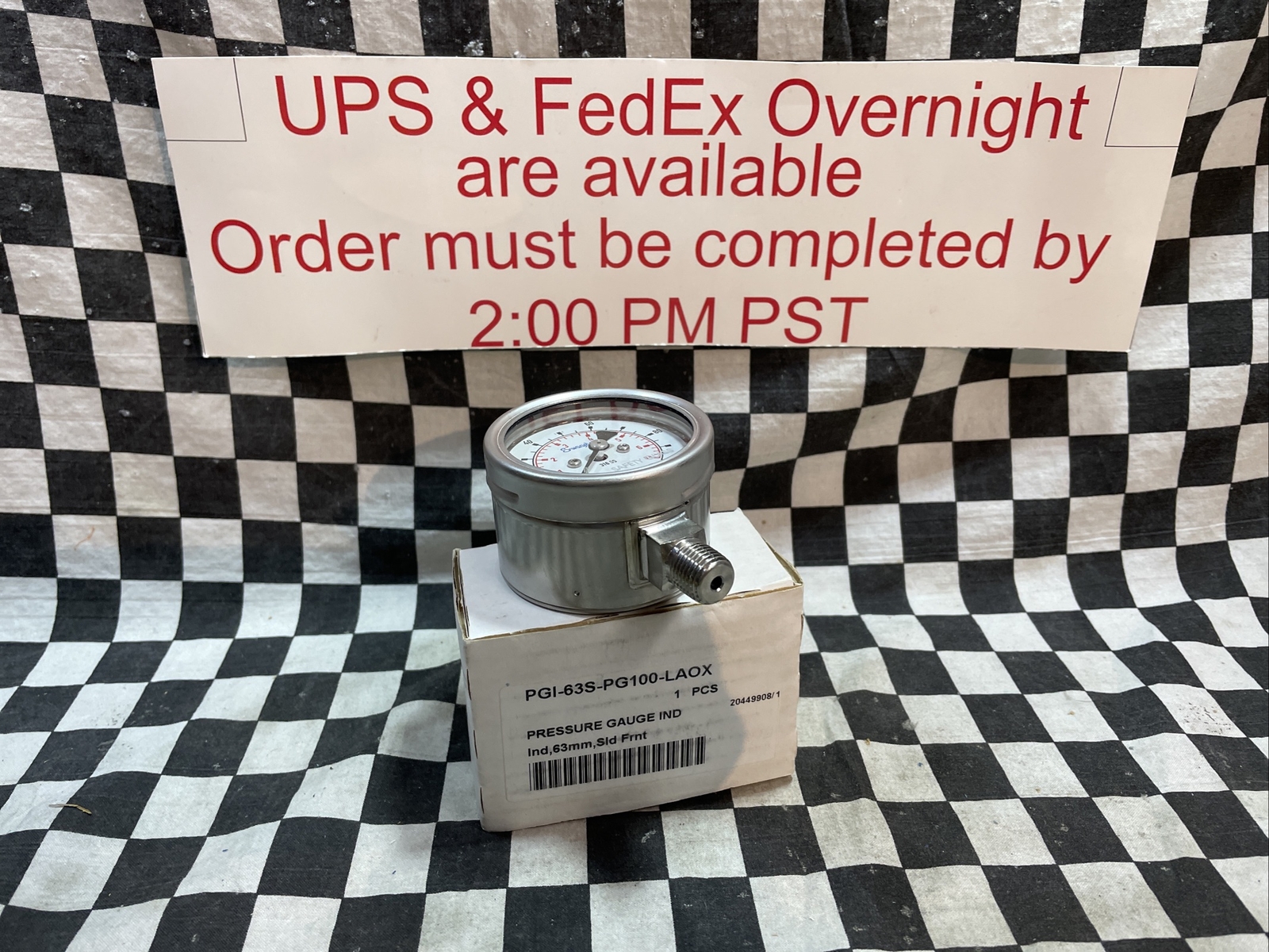 SWAGELOK PGI-63S-PG100-LAOX, Pressure Gauge 1/4″ npt, 100 PSI, SHIPSAMEDAY#131V3