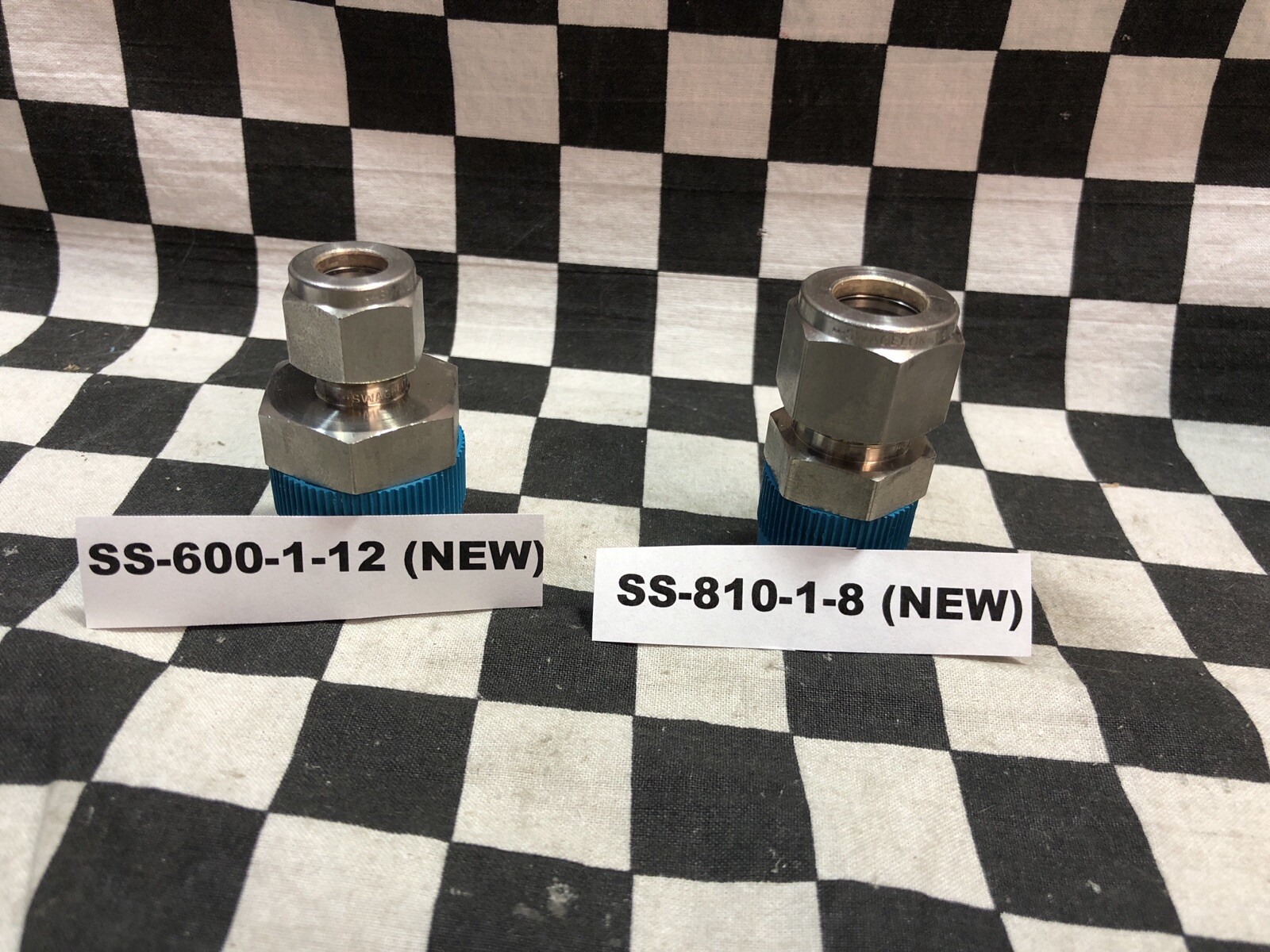 SWAGELOK SS-1610-P, SS-1610-6, 12MSC16N-316, SS-810-1-8, SS-600-1-12, LOT OF 6