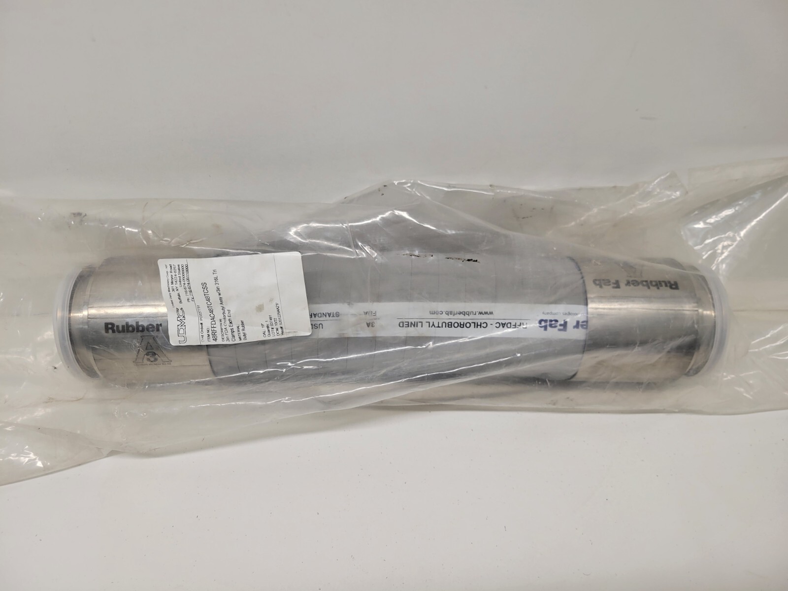 NEW OLD STOCK! RUBBER FAB 3″ FDA CHLOROBUTYL HOSE 48RFFDAC48TC48TCSS