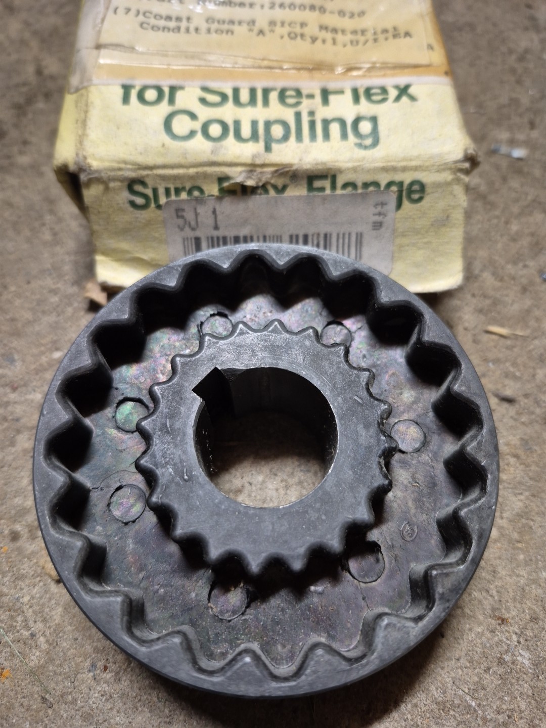 NEW TB Woods 5J1 Sure-Flex Sleeve Coupling Flange 5J Bore 1″ lovejoy coupler