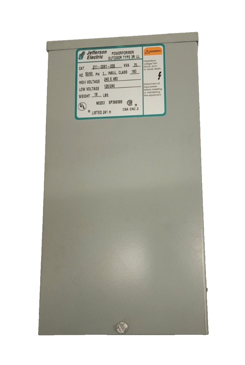 Jefferson Electric 211-0061-055 Powerformer Outdoor 3R UL Control Transformer